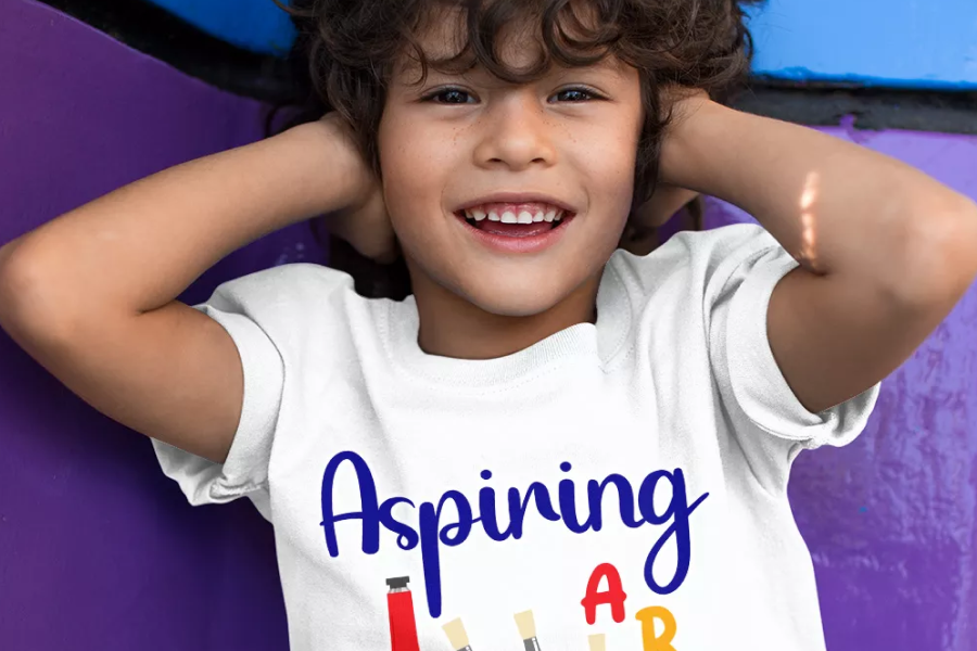 Colorful Art-Themed T-Shirts for Children