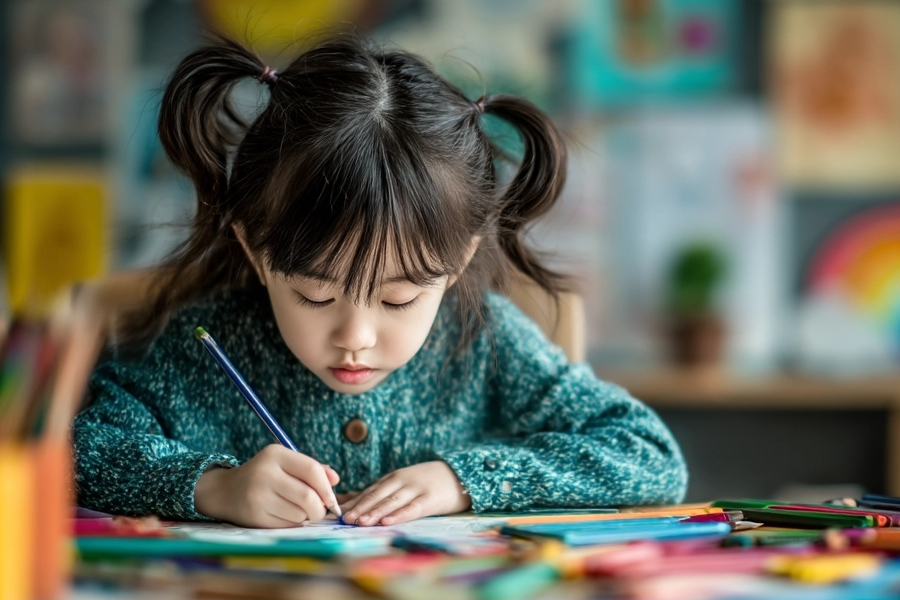 Colorful Art-Themed T-Shirts for Children
